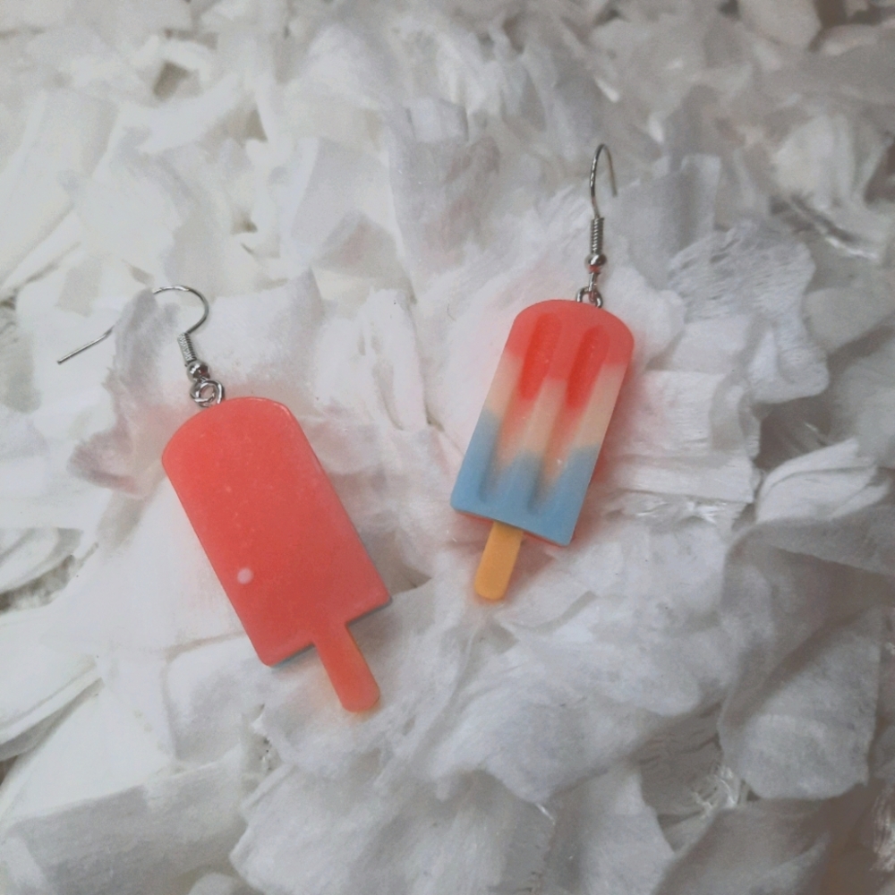 Rocket Pop Popsicle Drop Earrings NEW Ice Cream - Picture 3 of 7